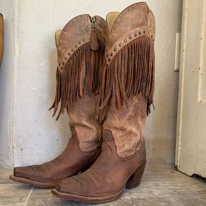 Tony Lama Fringe Cowboy Boots